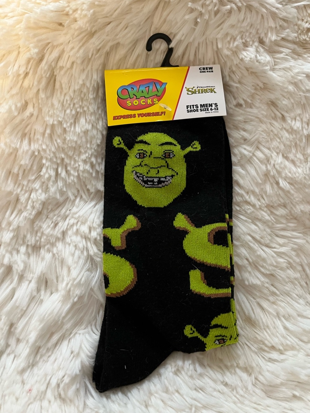 Shrek socks-NEW-Men’s 6-12
